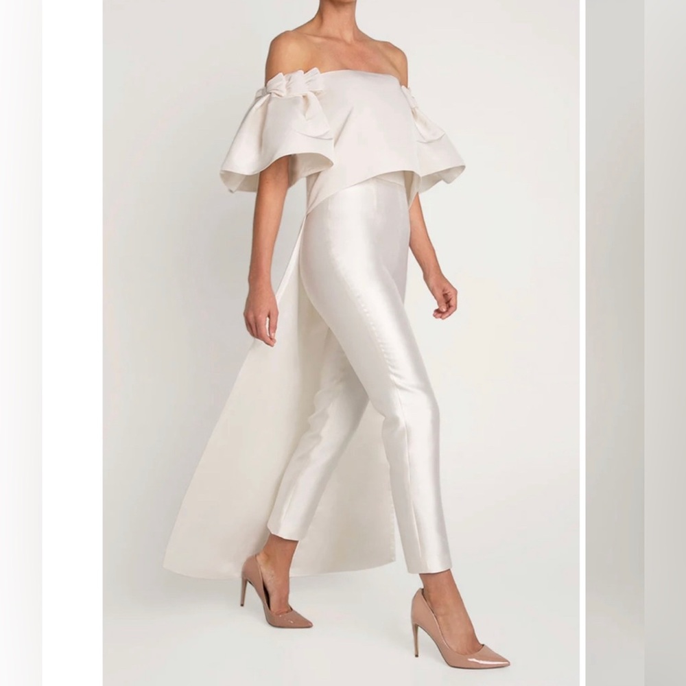 Alexia Maria Dahlia Silk Faille Cape Top